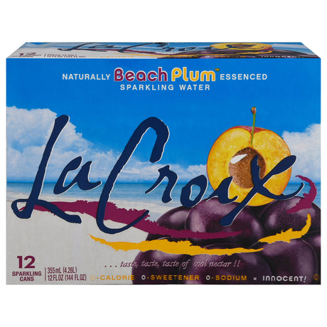 Lacroix Sparkling Water Beach Plum - 12 oz Can (Pack of 2) - Cozy Farm 