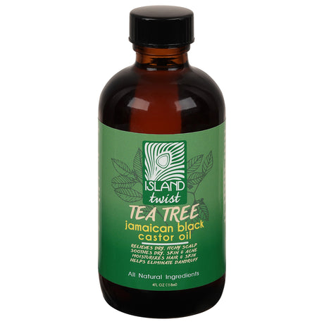 JMCN Island Twist Black Castor Oil Enhanced with Tea Tree - 4 Fl Oz - Cozy Farm 