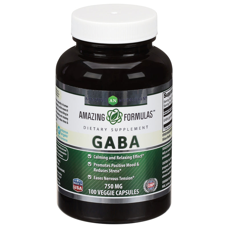 Amazing Formulas GABA 750 Mg - Gluten Free - 1 Each - 100 Ct - Cozy Farm 