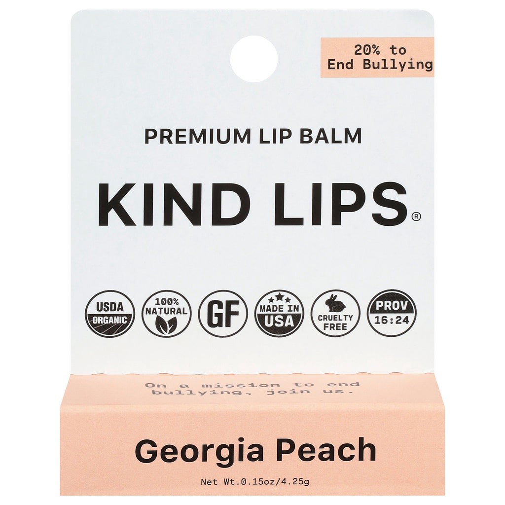 Kind Lips - Lip Balm Georgia Peach - Case Of 12-.15 Oz - Cozy Farm 