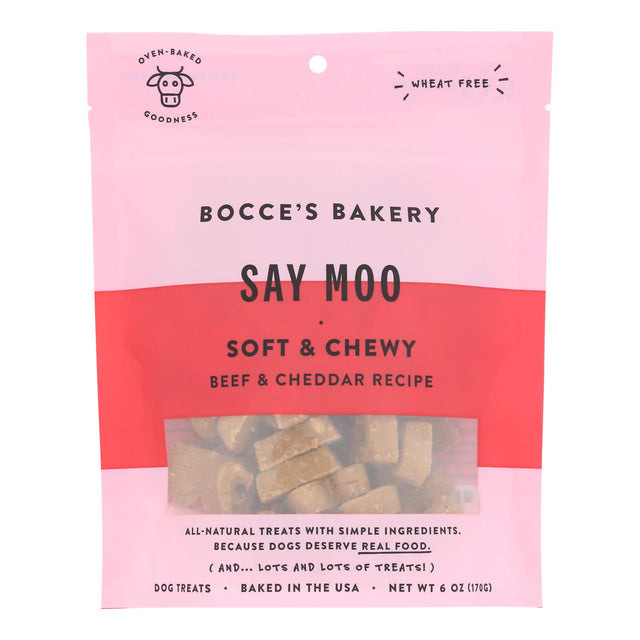 Bocce's Bakery - Dog Trt Say Moo Soft - Case Of 12-6 Oz - Cozy Farm 