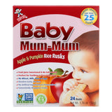 Baby Mum Mum Baby Teething Rice Rusk Apple And Pumpkin Flavored Rice Snack  - Case Of 6 - 1.76 Oz - Cozy Farm 
