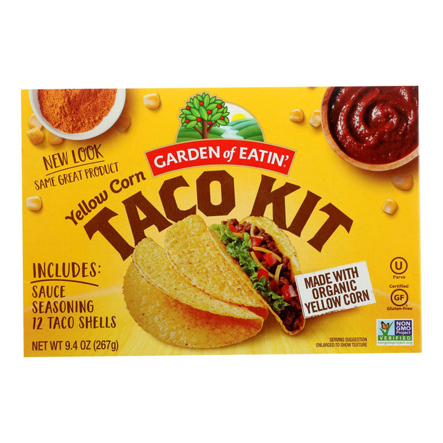 Garden Of Eatin' Yellow Corn Taco Dinner Kit - Dinner Kit - Case Of 12 - 9.4 Oz. - Cozy Farm 