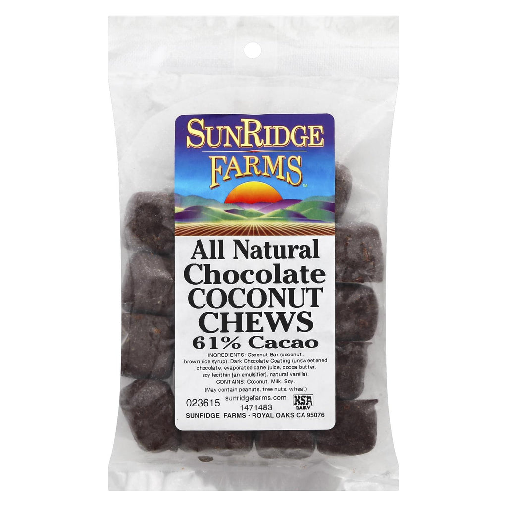 Sunridge Farms Dark Chocolate Coconut Chews - 10lb Bulk Item - Single - Cozy Farm 