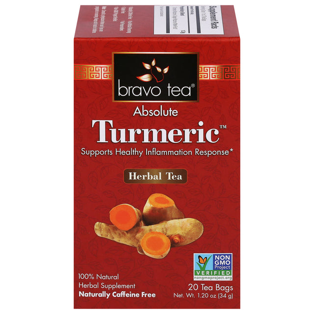 Bravo Teas and Herbs Absolute Turmeric Tea - 20 Counts - Cozy Farm 