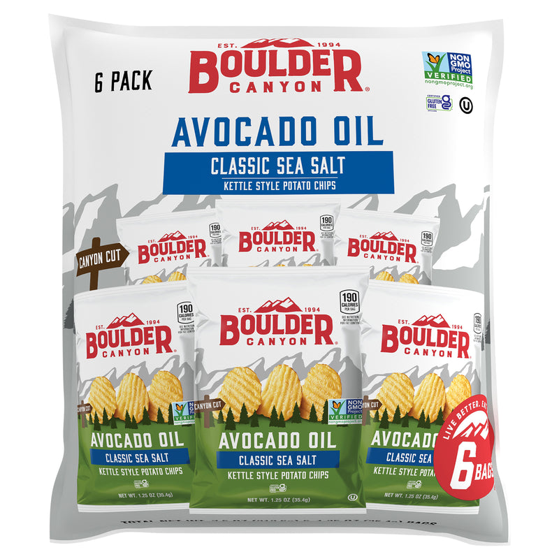 Boulder Canyon Natural Foods Chips Classic Sea Salt Avocado Oil - Case of 8 - 6 - 1.25 oz - Cozy Farm 