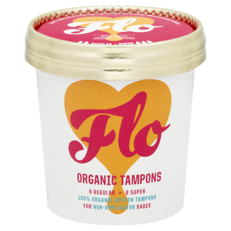 Flo Organic Bamboo Tampons, Case of 12 - 16 Count - Cozy Farm 