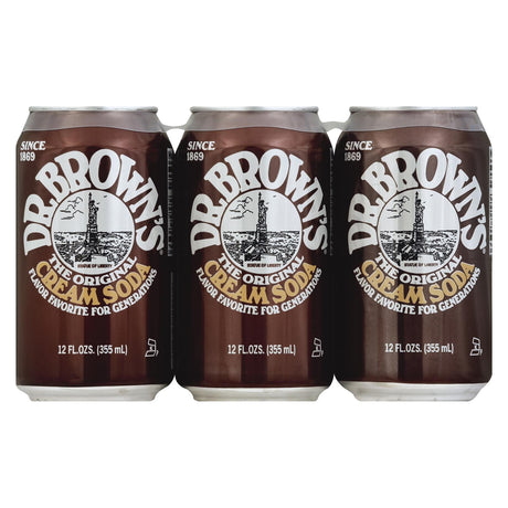 Dr. Brown's Soda Cream, Case of 4, (6 x 12 Fl. Oz.) Cans - Cozy Farm 