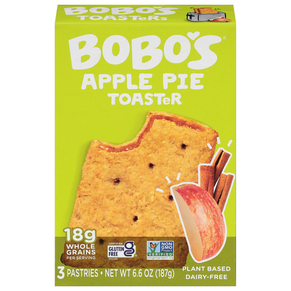 Bobo's Oat Bars - Apple Pie Pastry Treat - 3 Pack - Case Of 8 - 6.6 Oz - Cozy Farm 