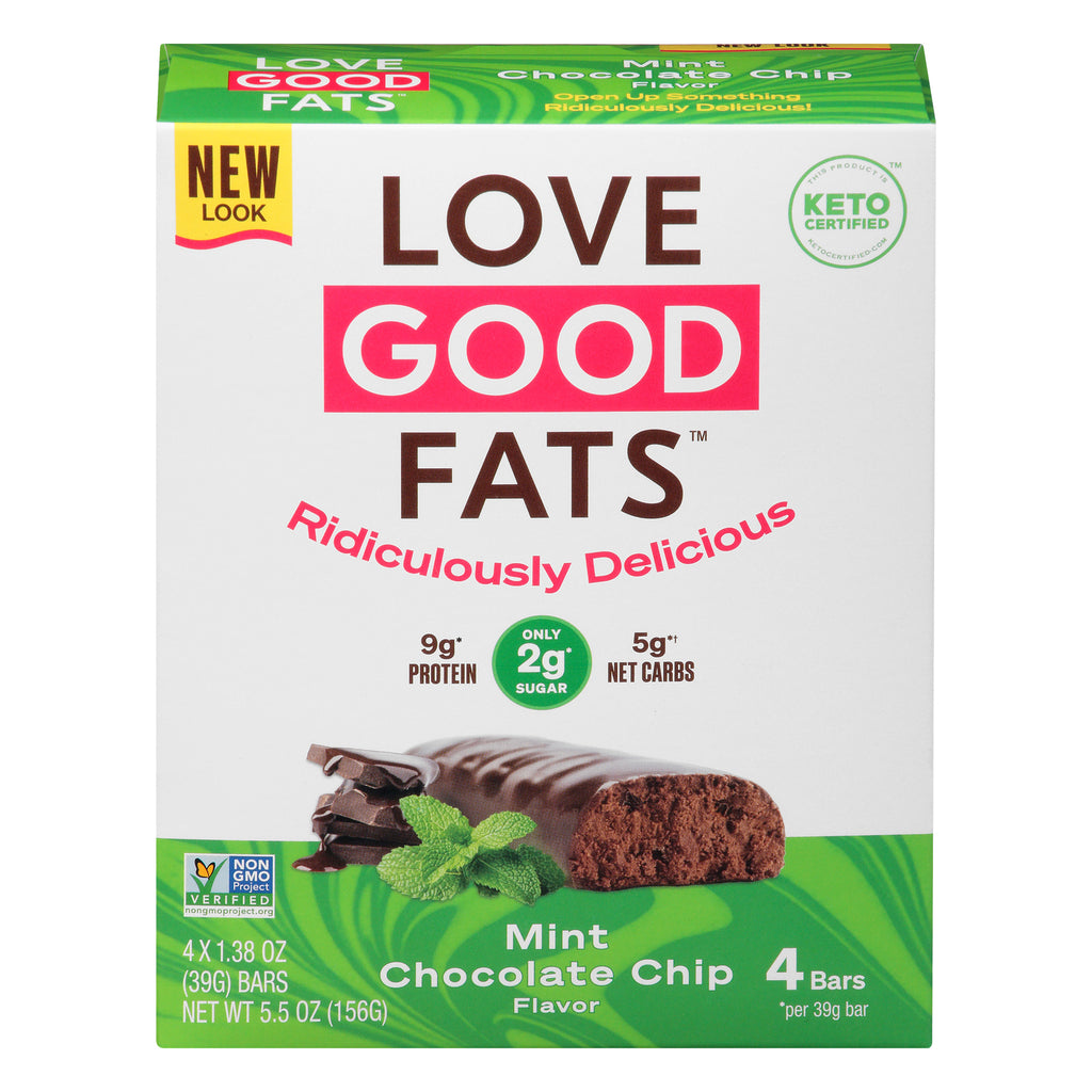 Love Good Fats - Bar Mint Chocolate Chip - Case Of 6-4/1.38 Z - Cozy Farm 