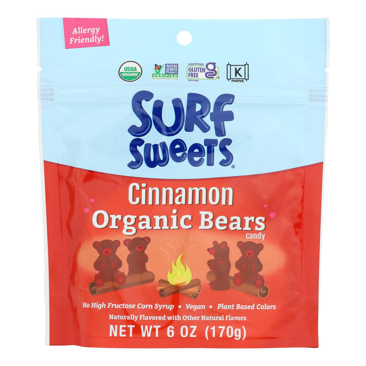 Surf Sweets Cinnamon Bears Candy - 6 Oz. | Pack of 8 - Cozy Farm 
