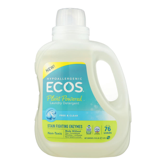 Ecos Laundry Detergent Free & Clear - 4 x 70 fl oz - Cozy Farm 