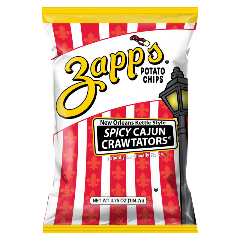 Zapps Cajun Crawtator Potato Chips - 4.75 Oz (Pack of 12) - Cozy Farm 