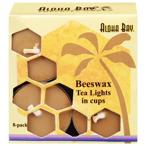 Aloha Bay Beeswax Tea Light Candles - 8 Ct (Pack of 1) - Cozy Farm 