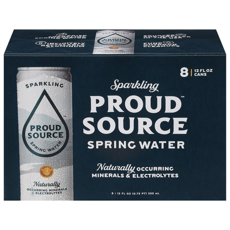 Proud Source Premium Sparkling Spring Water, 8/12 Fl. Oz. Cans (Case of 3) - Cozy Farm 
