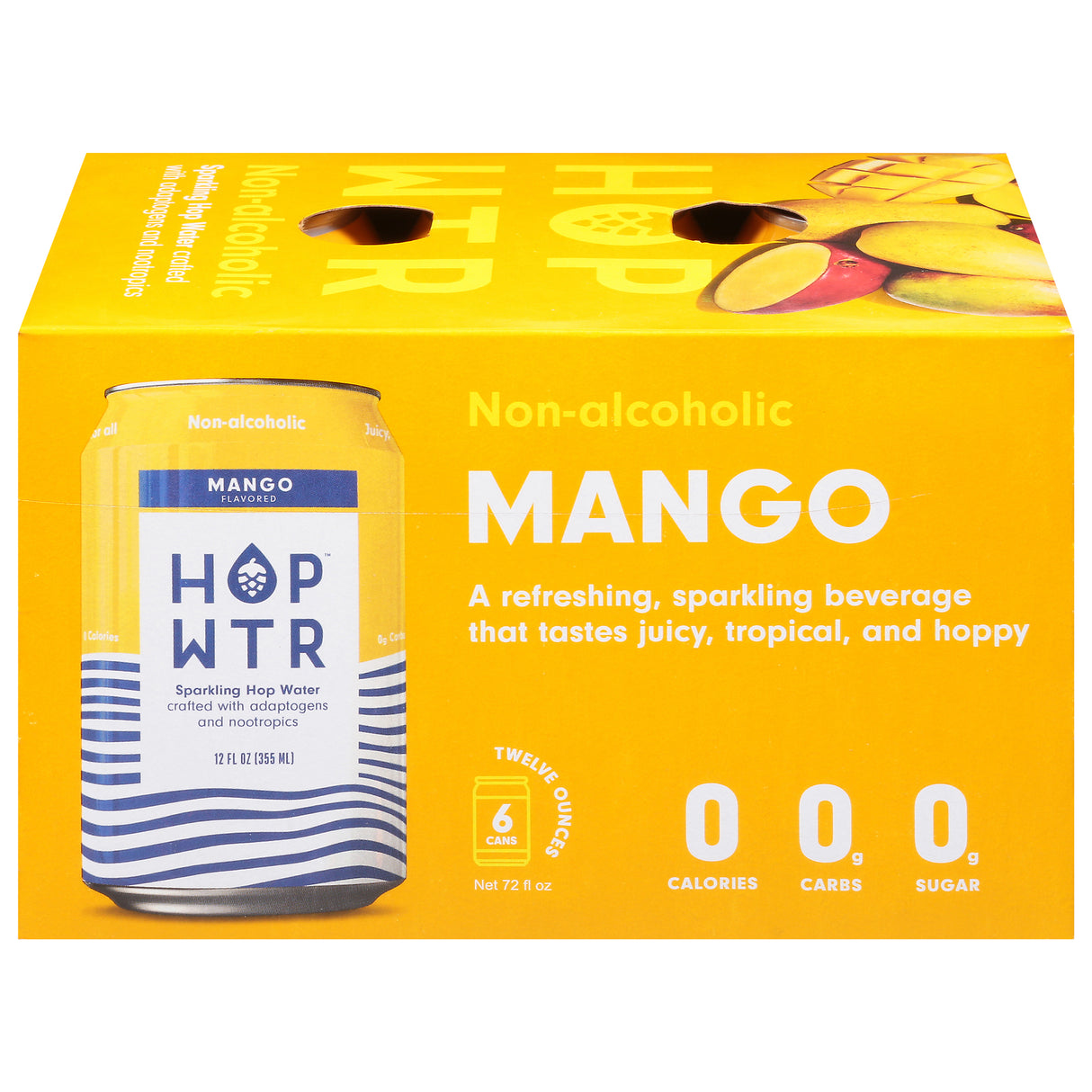 Hop Water Sparkling Mango Water, 6-Pack (24 Fl. Oz. Bottles) - Cozy Farm 