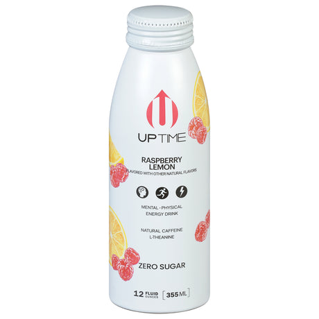 Uptime Raspberry Lemonade Energy Drink (Sugar Free, 12-Pack) - Cozy Farm 