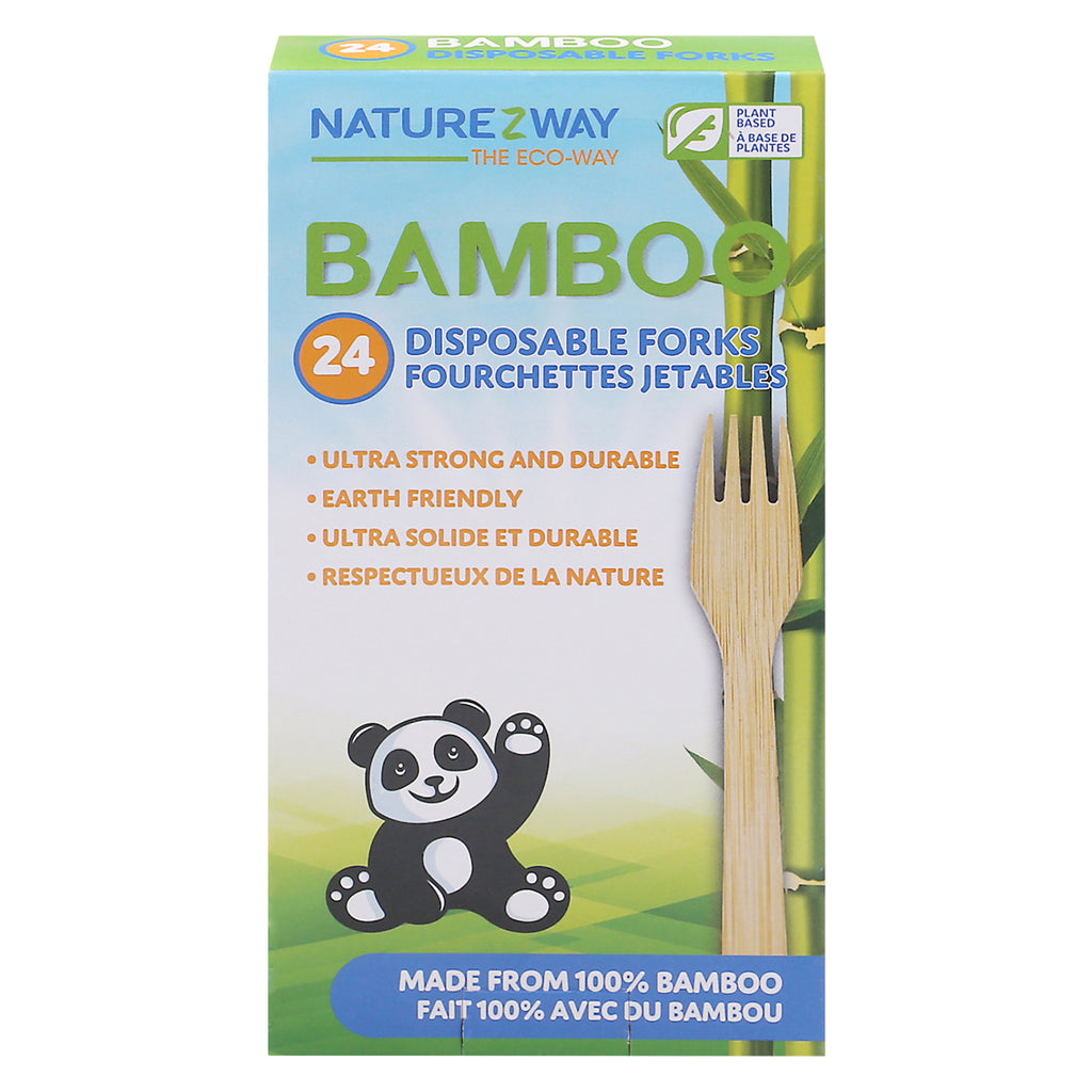 Naturezway - Dispbl Forks Bamboo - Case Of 24-24 Ct - Cozy Farm 