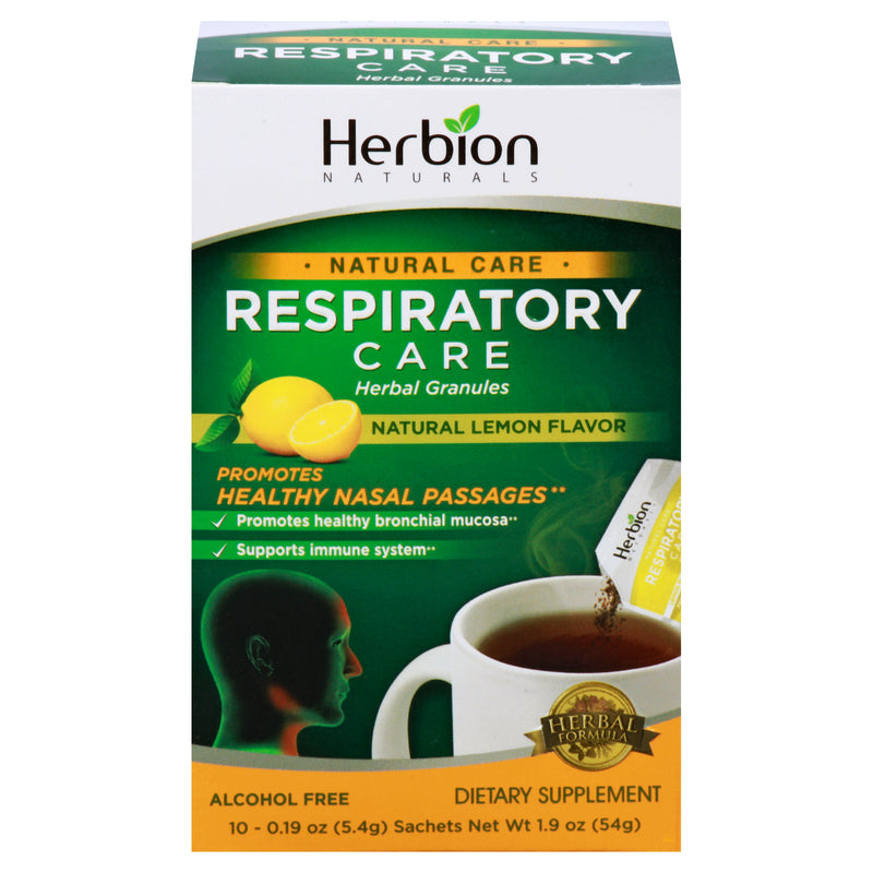 Herbion Naturals Respiratory Care Natural Granules Lemon, 10 Packets - Cozy Farm 