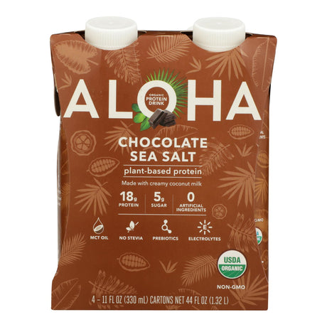 Aloha PLNT Plant Protein Chocolate Ready-to-Drink - Case of 3-4/11 Fl. Oz. - Cozy Farm 