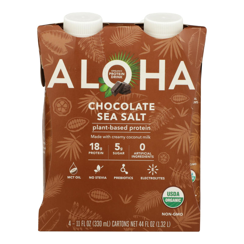 Aloha PLNT Plant Protein Chocolate Ready-to-Drink - Case of 3-4/11 Fl. Oz. - Cozy Farm 
