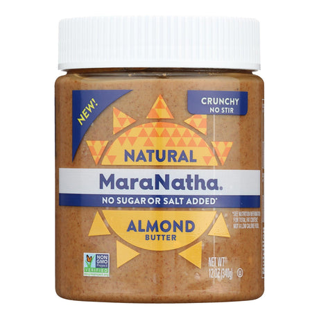 Maranatha Almond Butter, No Sugar Crunchy, 12 Oz (Pack of 6) - Cozy Farm 
