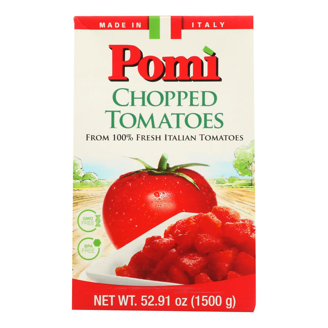 Pomi Chopped Whole Tomatoes, 6 Pack Case, 52.91 Oz - Cozy Farm 