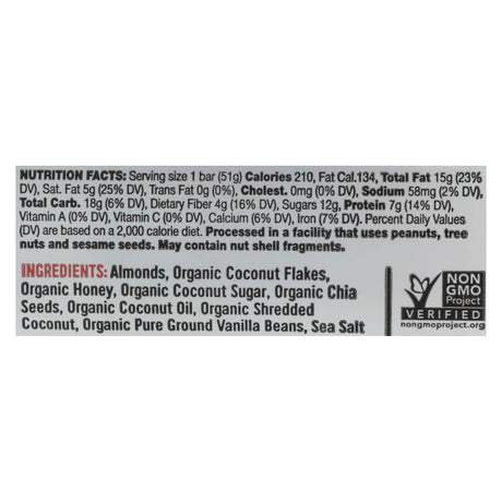 Taos Bakes Bar Coconut Vanilla Bean - 12 Pack - 1.8 Oz - Cozy Farm 