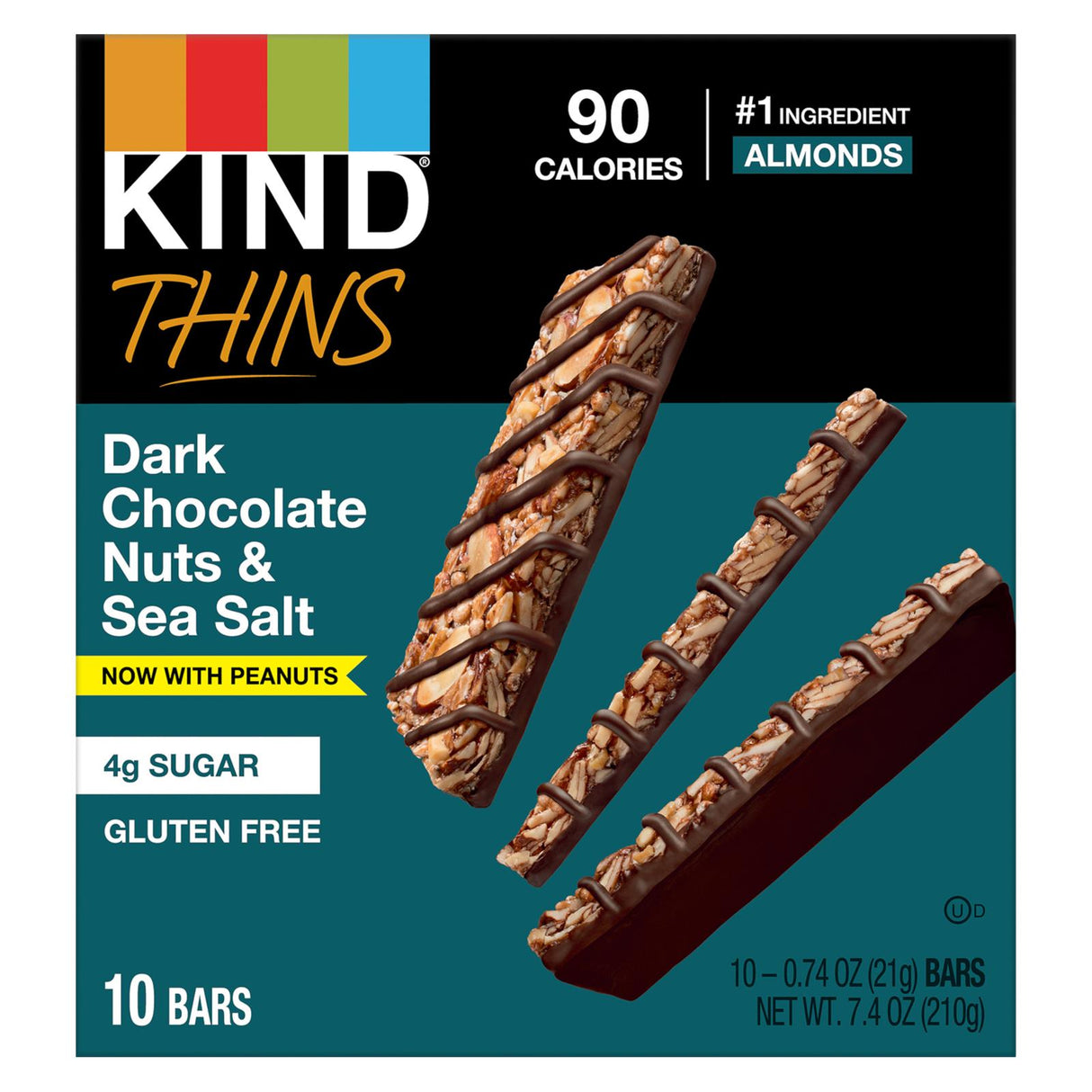 Kind Thins Dark Chocolate Nuts & Sea Salt Peanut - 7.40 Oz, Case of 6 - Cozy Farm 
