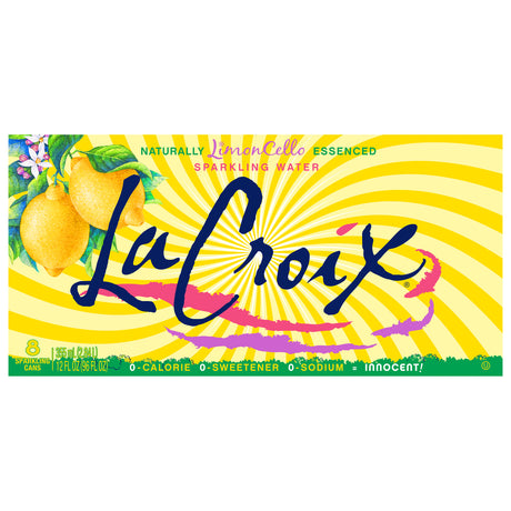 Lacroix Sparkling Water Limoncello Flavor - 3x 8/12 Fz - Cozy Farm 