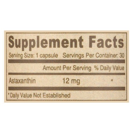 Deva Vegan Vitamins - Astaxanthin 12 mg - 30 Vegan Capsules - Cozy Farm 