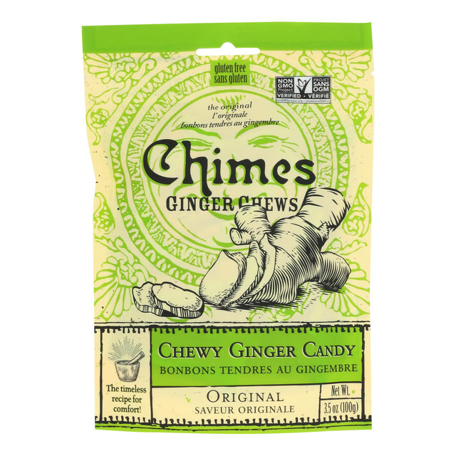 Chimes Ginger Chews Original 3.5 Oz Pack of 12 - Cozy Farm 