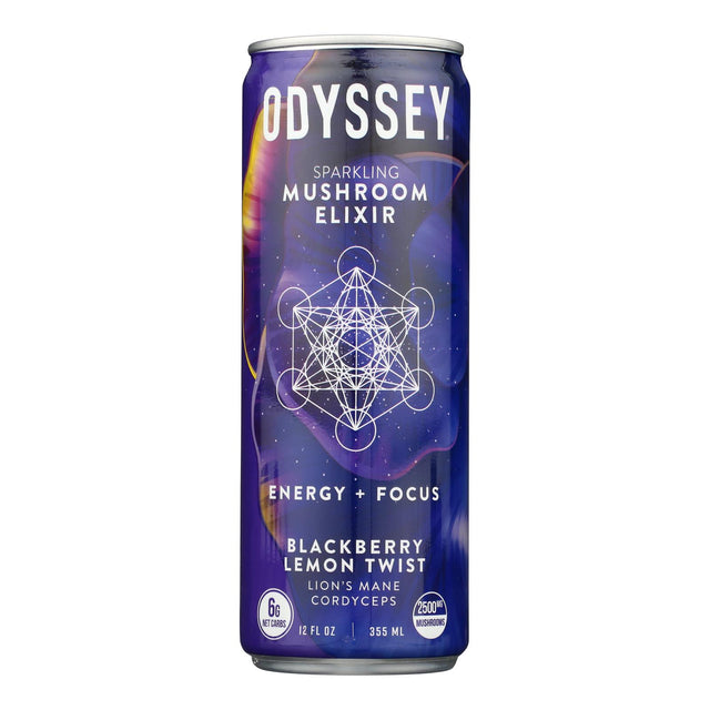 Odyssey Sparkling Energy: Blackberry Lemon, 12-Pack (12 Fl Oz. Each) - Cozy Farm 