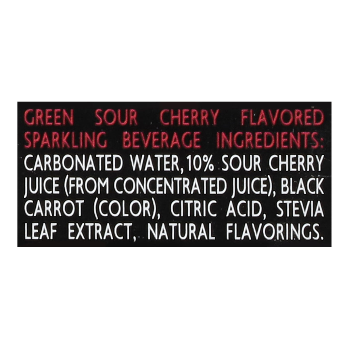 Green Sour Cherry Sparkling Water | 6.75 Fl Oz (Case of 12) - Cozy Farm 