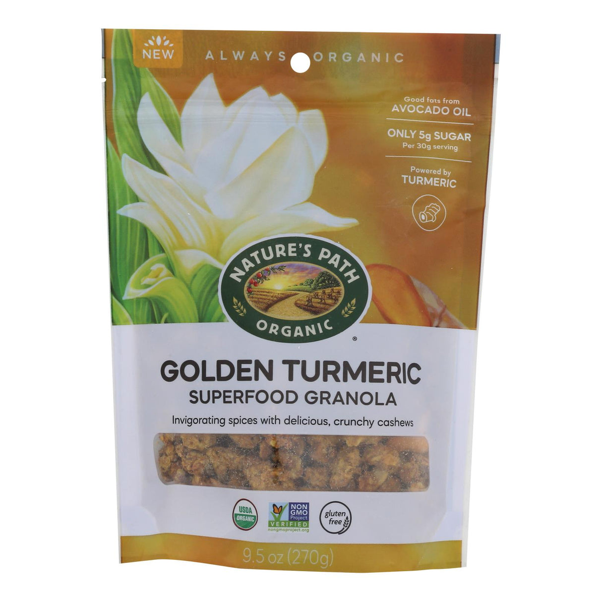Nature's Path Organic Turmeric Granola, 9.5oz (Pack of 6) - Cozy Farm 