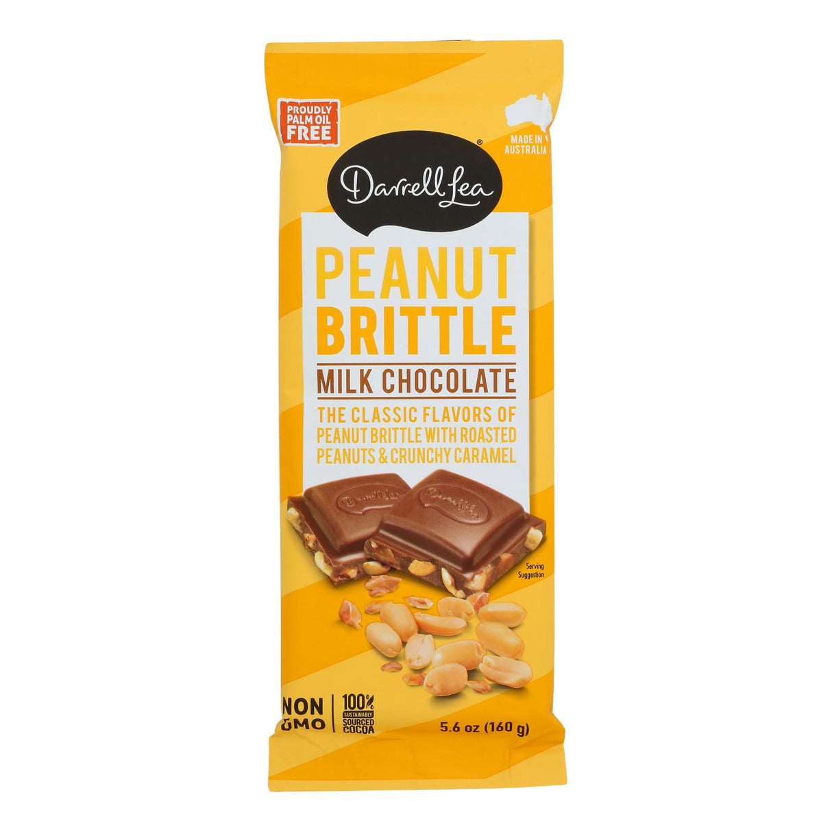 Darrell Lea - Bar Milk Chocolate Peanut Brittle - Case Of 12-5.6 Oz - Cozy Farm 