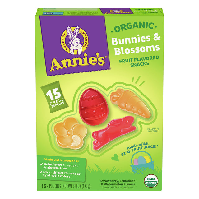 Annie's Homegrown Fruit Snack Bunny Blossom, Pack of 6, 6 Oz - Cozy Farm 