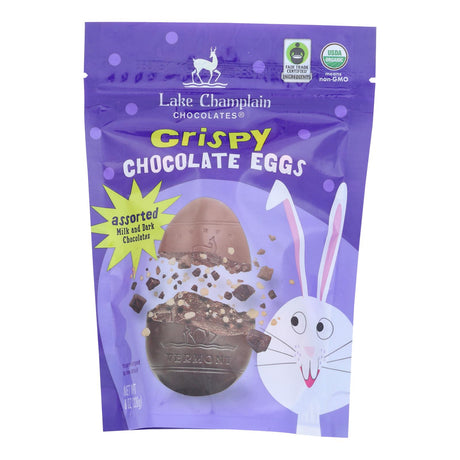Lake Champlain Chocolates Egg Milk/Dark Chocolate Bag (8 Oz, Case of 8) - Cozy Farm 