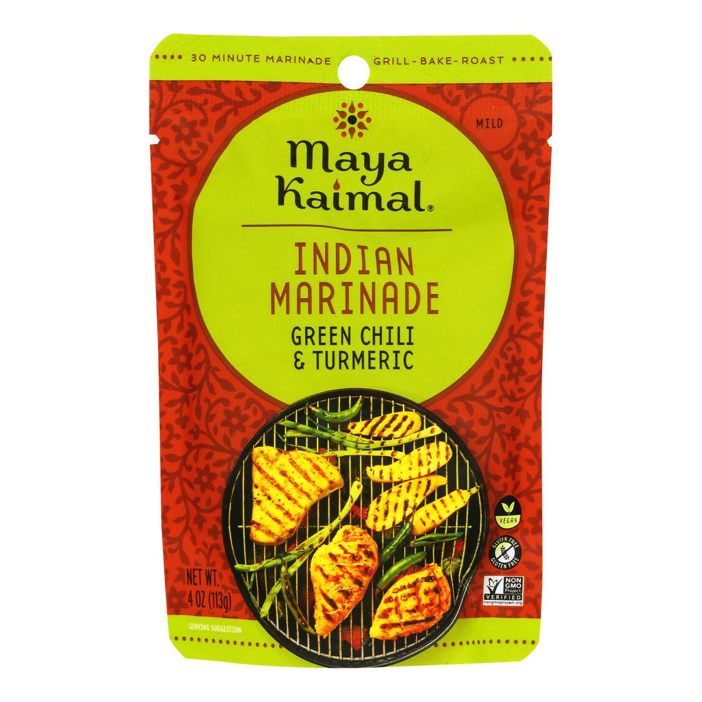 Maya Kaimal - Ind Marinade Green Chili Turmrc - Case Of 6-4 Oz - Cozy Farm 
