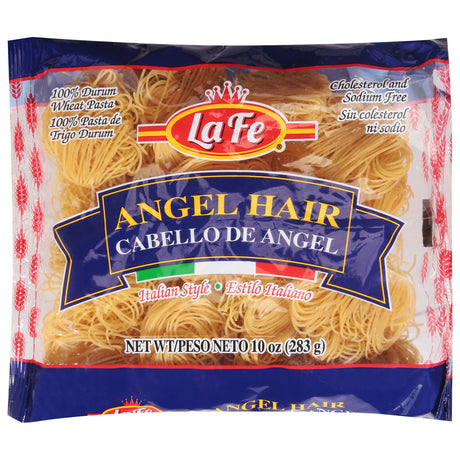 La Fe Angel Hair Pasta, 10 Oz (Case of 12) - Cozy Farm 