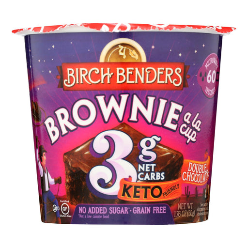 Birch Benders - Brownie A La Cup Double Chocolate - Case Of 8-1.76 Oz - Cozy Farm 
