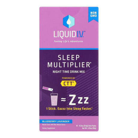 Liquid I.V. - Blueberry Sleep Aid Electrolyte Drink Mix - 10 Count - Cozy Farm 