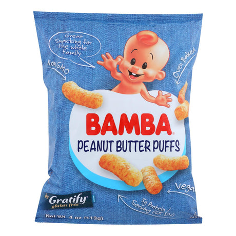 Gratify Bamba Peanut Puffs, 4 Oz (Case of 12) - Cozy Farm 