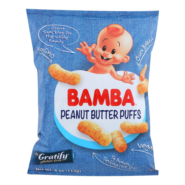 Gratify Bamba Peanut Puffs, 4 Oz (Case of 12) - Cozy Farm 