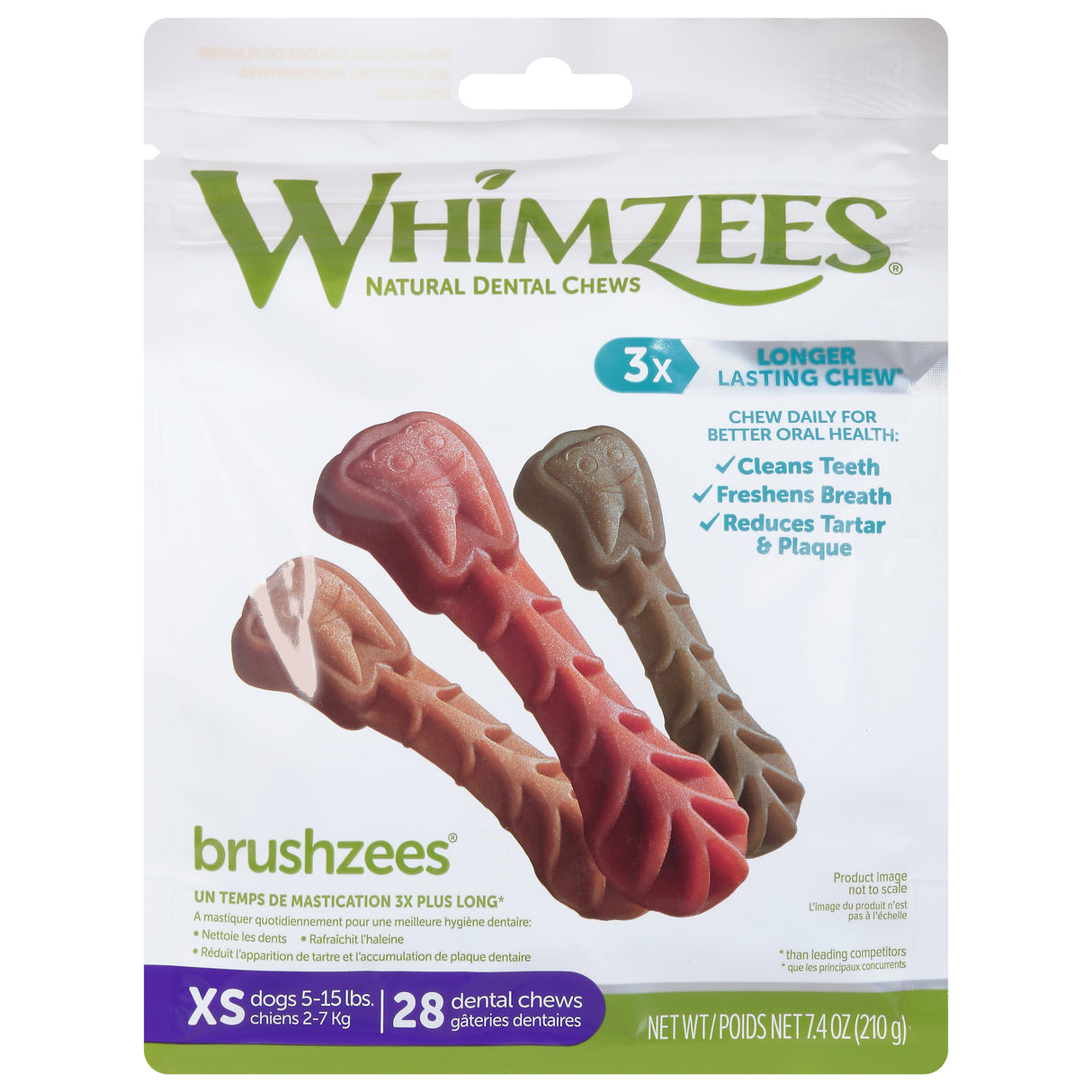 Whimzees - Dental Chew Xtra Sm 28 Ct - Pack of 4-7.4 Oz