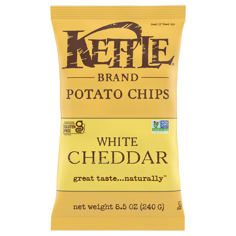 Kettle Brand - Potato Chips - New York Cheddar - Case Of 12 - 8.5 Oz. - Cozy Farm 
