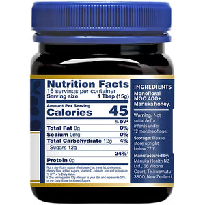 Manuka Health MGO 400+, 13+ UMF,  Manuka Honey, 8.8 oz