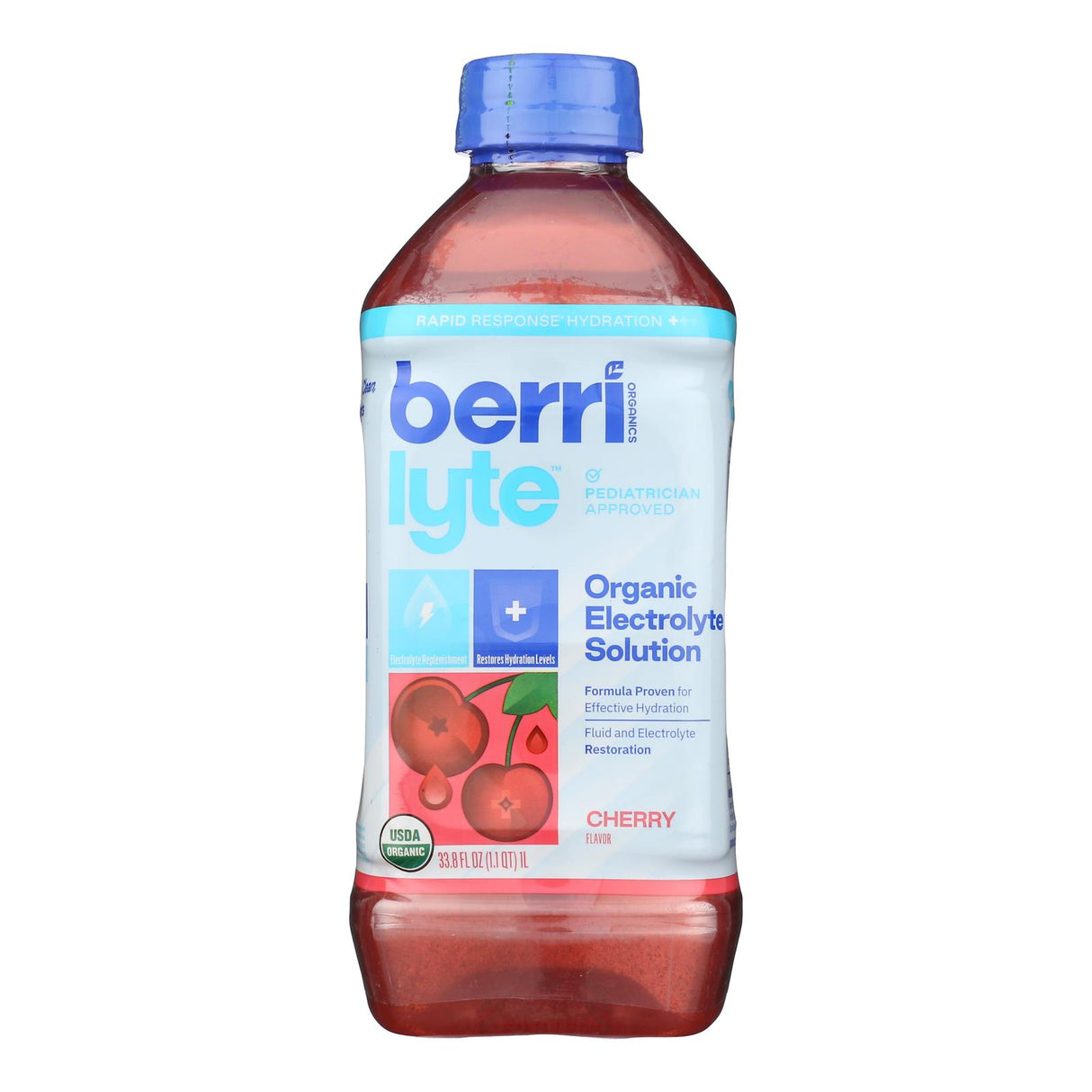 Berri Lyte - Organic Cherry Electrolyte Juice, 1 Ltr (Case of 6) - Dehydration Prevention