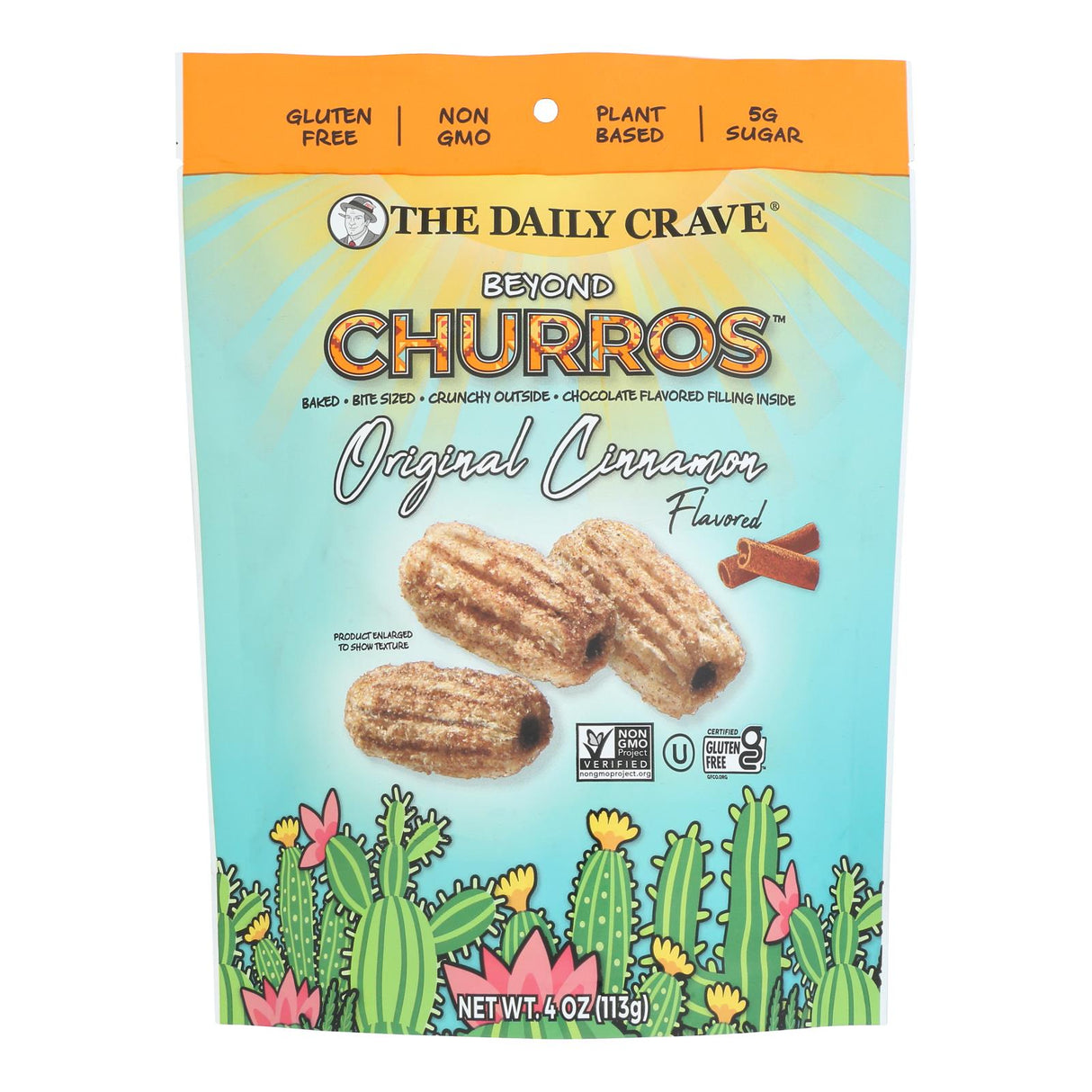 The Daily Crave Churros: Gluten-free, vegan snack! Original cinnamon flavor. 4 oz, case of 6. Buy delicious churros now!