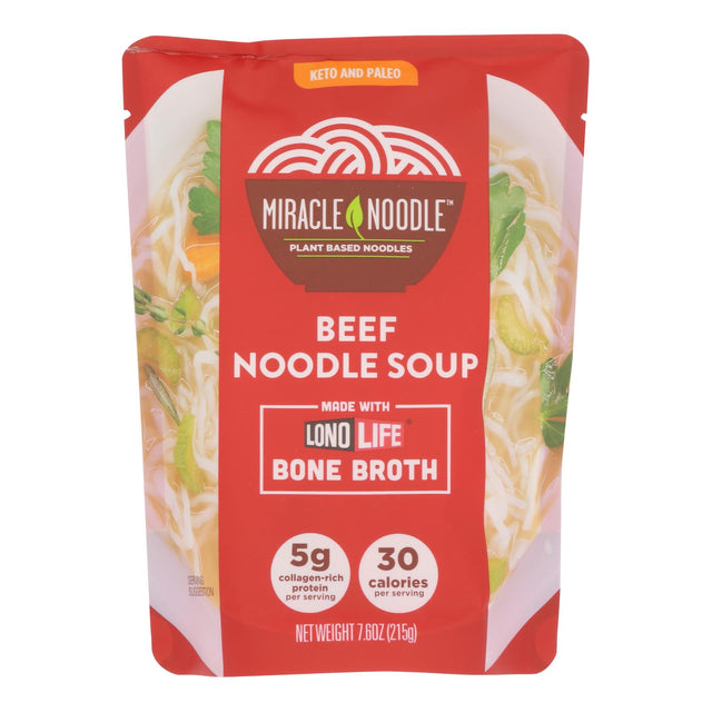 Miracle Noodle - Soup Beef Bone Broth - Pack of 6 - 7.6 Oz